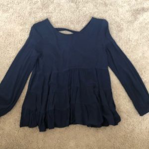 Navy blouse